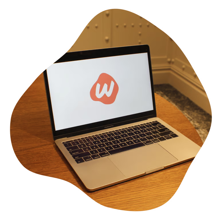 Webbie logo on a laptop